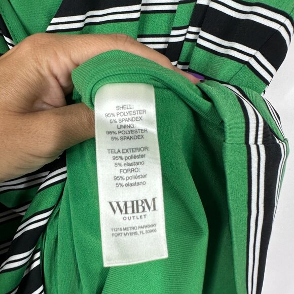 NWT White House Black Market Sleeveless Surplice Top Fresh Stripe Amazon #WHBM30 - Picture 5 of 9